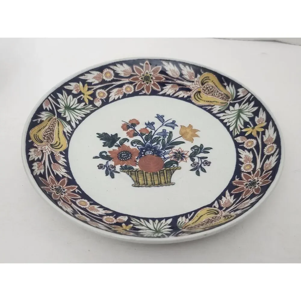 Wedgwood Etruria England Poterat Teacup Saucer Set 1920s Floral Basket